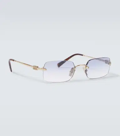 Miu Miu Logo rectangular sunglasses | Thumbnail 3