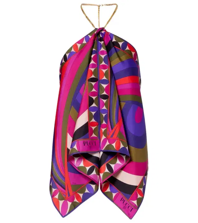 Iride embellished silk twill top