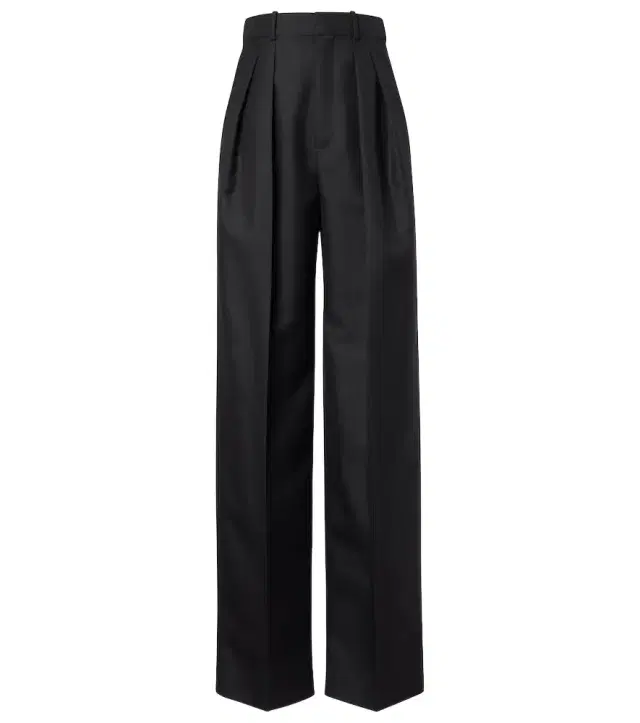 Saint Laurent Wool and mohair wide-leg pants