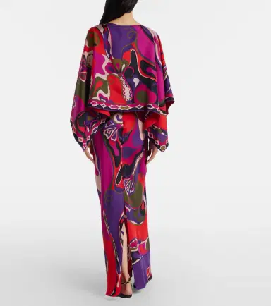 Pucci Orchidee silk slip dress and cape set | Thumbnail 4