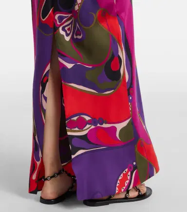 Pucci Orchidee silk slip dress and cape set | Thumbnail 5