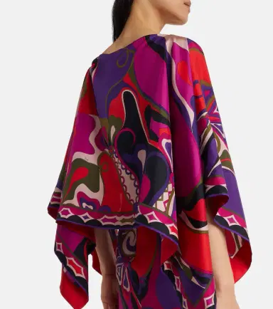 Pucci Orchidee silk slip dress and cape set | Thumbnail 6