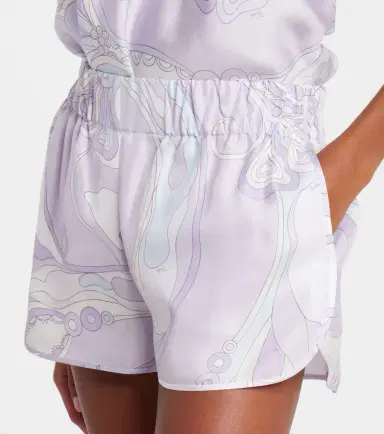 Pucci Orchidee low-rise silk twill shorts | Thumbnail 2 Pucci Orchidee low-rise silk twill shorts | Thumbnail 2