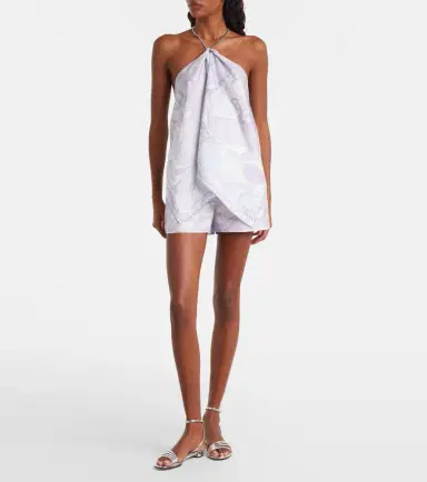 Pucci Orchidee low-rise silk twill shorts | Thumbnail 3 Pucci Orchidee low-rise silk twill shorts | Thumbnail 3