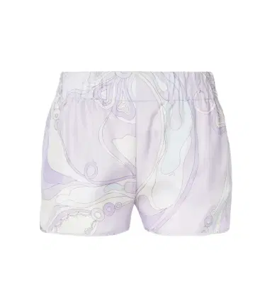 Pucci Orchidee low-rise silk twill shorts | Thumbnail 1 Pucci Orchidee low-rise silk twill shorts | Thumbnail 1