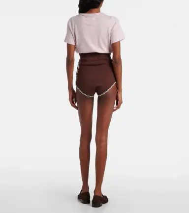 ALÉMAIS Alémais Crochet high-rise wool-blend micro shorts | Thumbnail 3 ALÉMAIS Alémais Crochet high-rise wool-blend micro shorts | Thumbnail 3