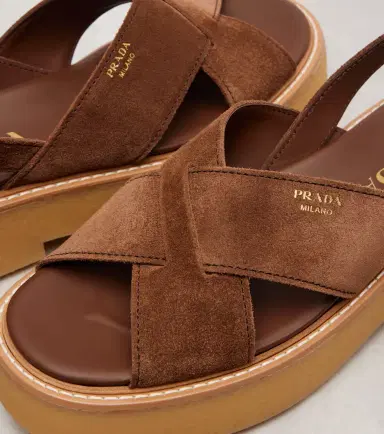 Prada Suede platform sandals | Thumbnail 2