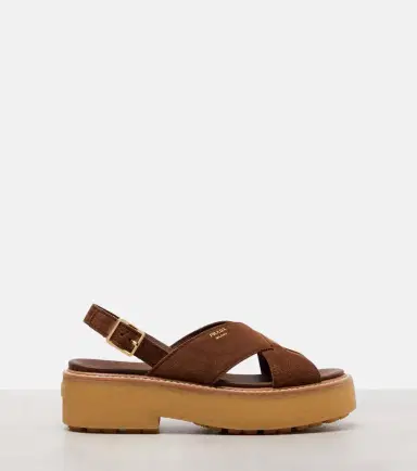Prada Suede platform sandals | Thumbnail 4