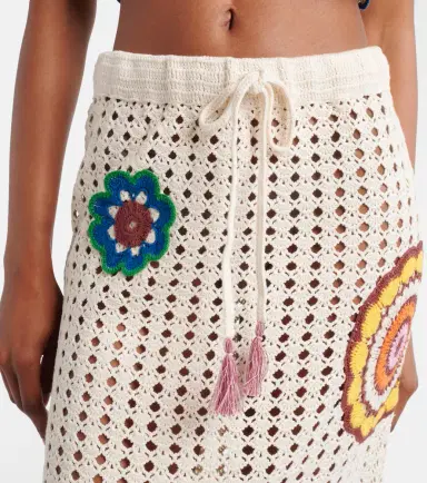 ALÉMAIS Alémais Elma crochet embroidered cotton maxi skirt | Thumbnail 5 ALÉMAIS Alémais Elma crochet embroidered cotton maxi skirt | Thumbnail 5