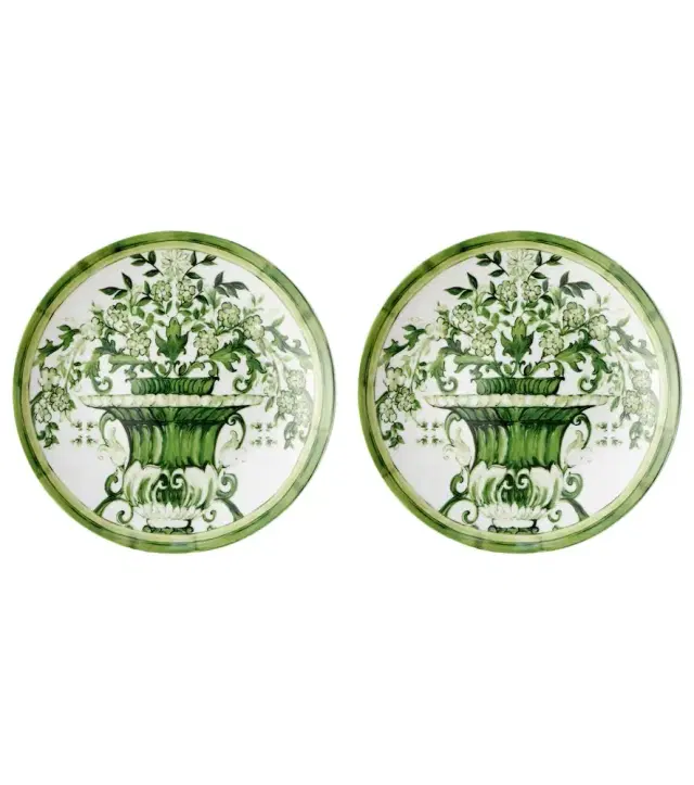 Dolce & Gabbana Casa Majolica set of 2 porcelain dessert plates