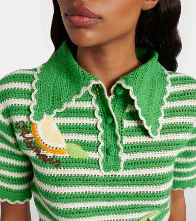 Alemais Alémais Sundae striped cotton polo shirt | Thumbnail 2