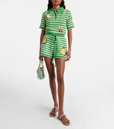 Alemais Alémais Sundae striped cotton polo shirt | Thumbnail 3