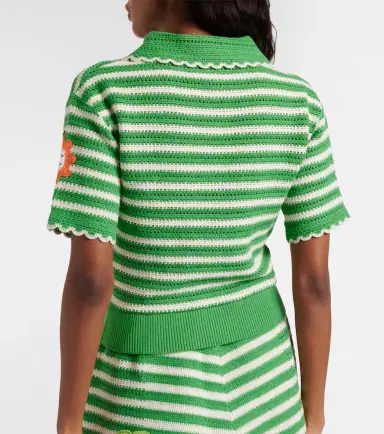 Alemais Alémais Sundae striped cotton polo shirt | Thumbnail 5