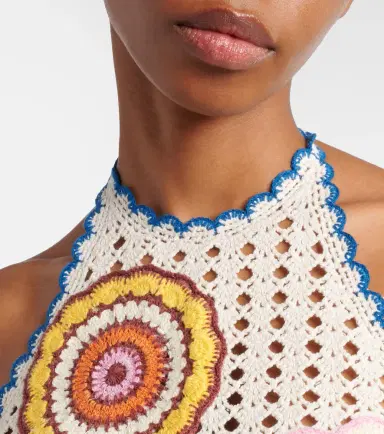 ALÉMAIS Alémais Elma crochet embroidered cotton crop top | Thumbnail 4 ALÉMAIS Alémais Elma crochet embroidered cotton crop top | Thumbnail 4