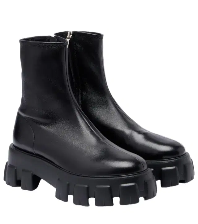 Prada Monolith leather ankle boots