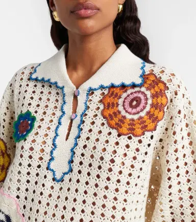 ALÉMAIS Alémais Elma crochet embroidered cotton kaftan | Thumbnail 3 ALÉMAIS Alémais Elma crochet embroidered cotton kaftan | Thumbnail 3