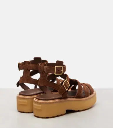 Prada Suede platform fisherman sandals | Thumbnail 2 Prada Suede platform fisherman sandals | Thumbnail 2
