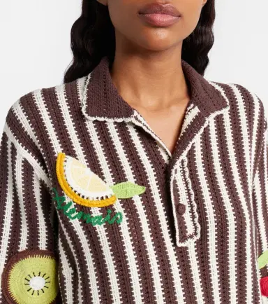 ALÉMAIS Alémais Sundae crochet embroidered cotton kaftan | Thumbnail 4