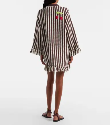 ALÉMAIS Alémais Sundae crochet embroidered cotton kaftan | Thumbnail 5