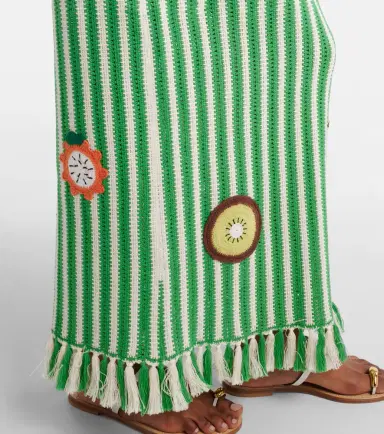 ALÉMAIS Alémais Sundae crochet embroidered cotton maxi skirt | Thumbnail 6