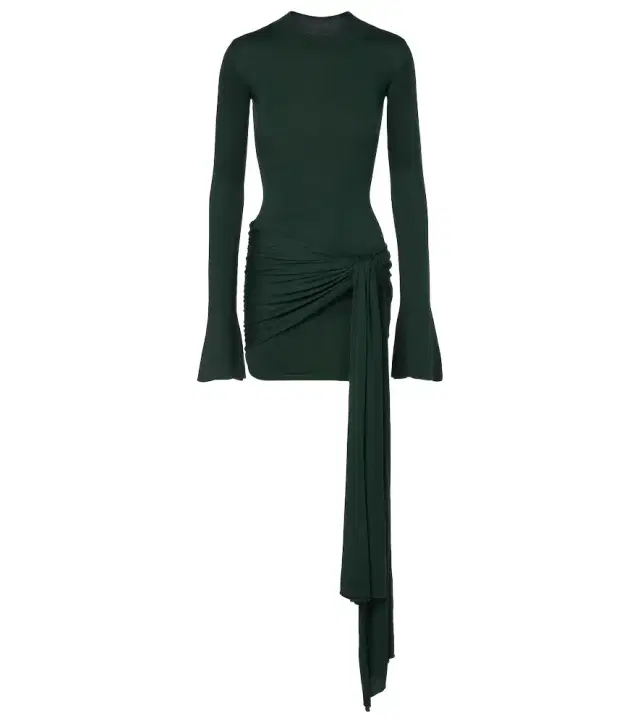 Silk-blend minidress