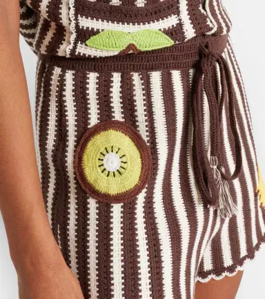 ALÉMAIS Alémais Sundae crochet embroidered cotton shorts | Thumbnail 2 ALÉMAIS Alémais Sundae crochet embroidered cotton shorts | Thumbnail 2