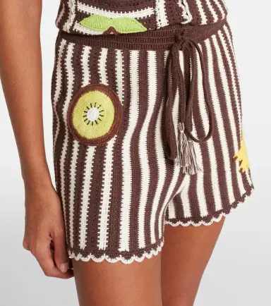 ALÉMAIS Alémais Sundae crochet embroidered cotton shorts | Thumbnail 3 ALÉMAIS Alémais Sundae crochet embroidered cotton shorts | Thumbnail 3