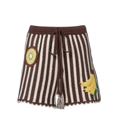 ALÉMAIS Alémais Sundae crochet embroidered cotton shorts | Thumbnail 1 ALÉMAIS Alémais Sundae crochet embroidered cotton shorts | Thumbnail 1