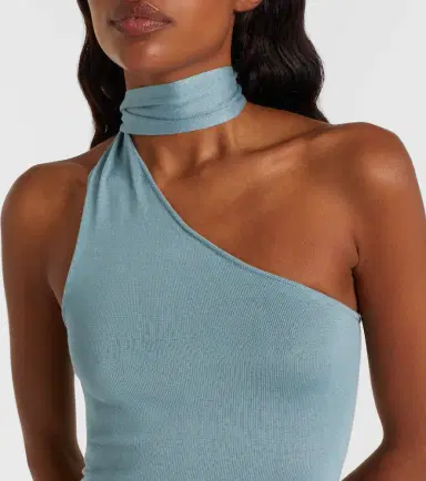 Aya Muse Scarf-detail silk-blend jersey minidress | Thumbnail 3