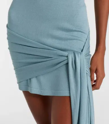 Aya Muse Scarf-detail silk-blend jersey minidress | Thumbnail 5