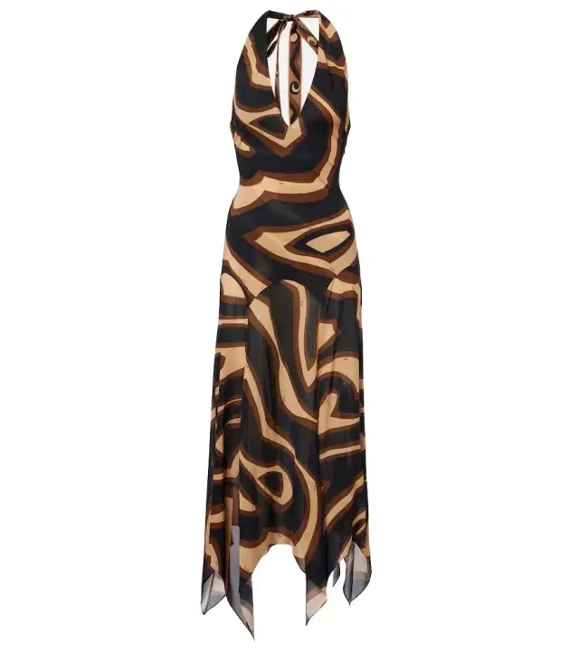 Labirinto muslin jersey midi dress