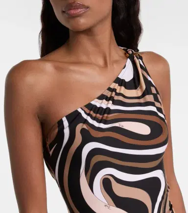 Pucci Marmo one-shoulder swimsuit | Thumbnail 3 Pucci Marmo one-shoulder swimsuit | Thumbnail 3