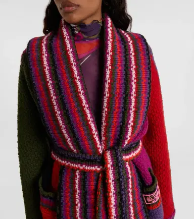 PUCCI Striped wool wrap cardigan | Thumbnail 2