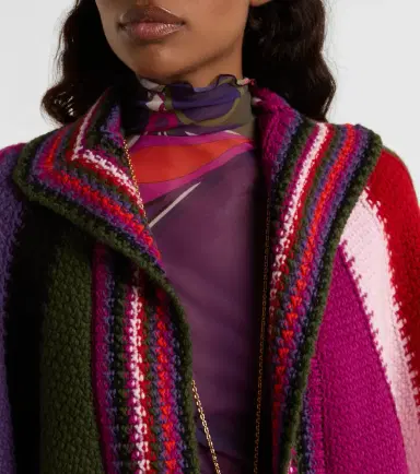 PUCCI Colorblocked wool cape | Thumbnail 2
