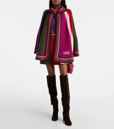 PUCCI Colorblocked wool cape | Thumbnail 4