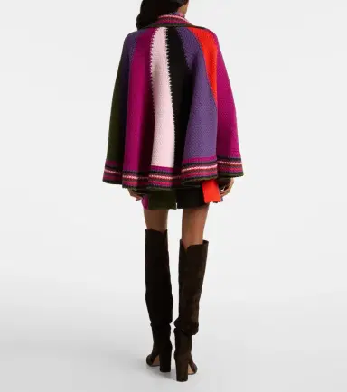 PUCCI Colorblocked wool cape | Thumbnail 5