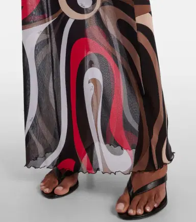 PUCCI Printed tulle-trimmed jersey maxi dress | Thumbnail 2 PUCCI Printed tulle-trimmed jersey maxi dress | Thumbnail 2
