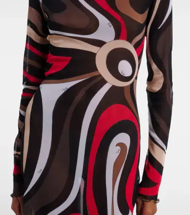 PUCCI Printed tulle-trimmed jersey maxi dress | Thumbnail 3 PUCCI Printed tulle-trimmed jersey maxi dress | Thumbnail 3