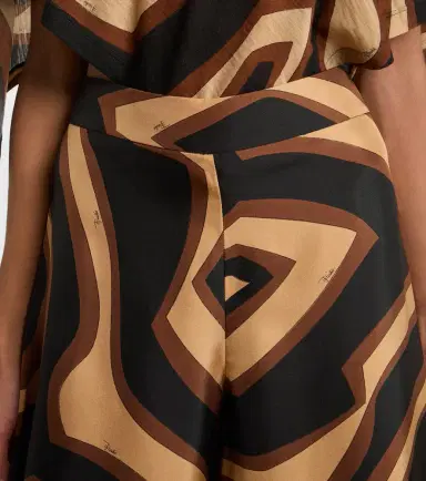 Pucci Labirinto silk satin wide-leg pants | Thumbnail 3