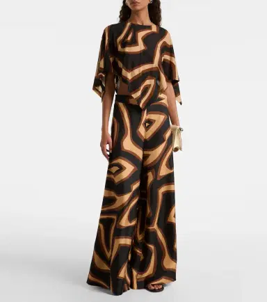 Pucci Labirinto silk satin wide-leg pants | Thumbnail 5