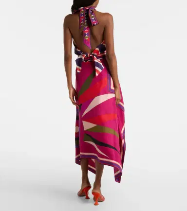 Pucci Labirinto halterneck silk satin top | Thumbnail 5