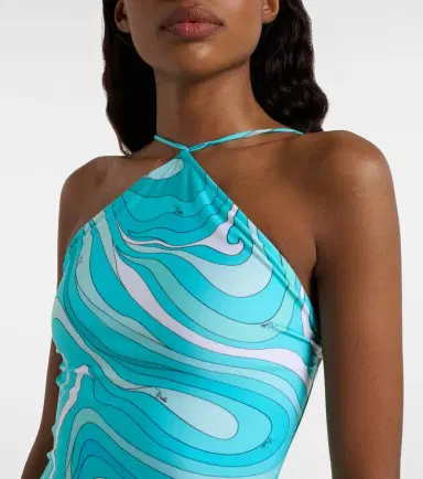 Pucci Marmo halterneck swimsuit | Thumbnail 3 Pucci Marmo halterneck swimsuit | Thumbnail 3