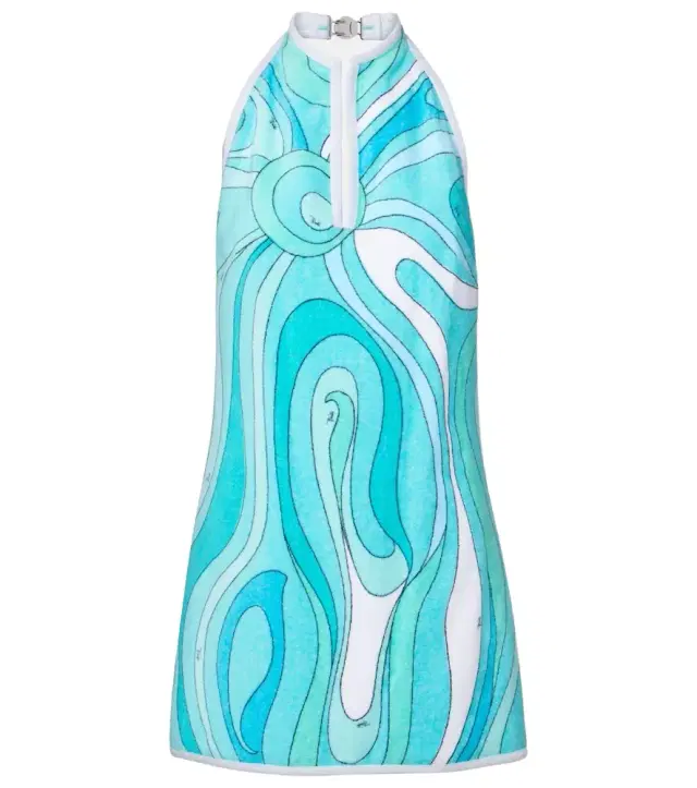 Pucci Iride halterneck cotton terry minidress