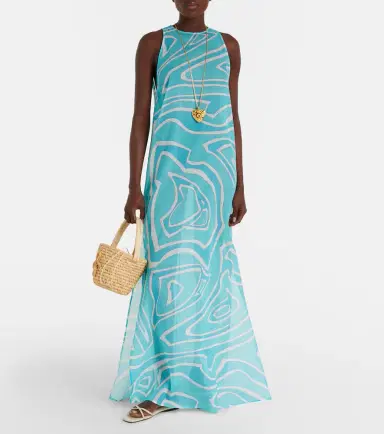 Pucci Labirinto cotton gauze maxi dress | Thumbnail 3