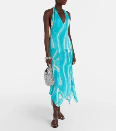 Pucci Iride halterneck jersey midi dress | Thumbnail 5 Pucci Iride halterneck jersey midi dress | Thumbnail 5
