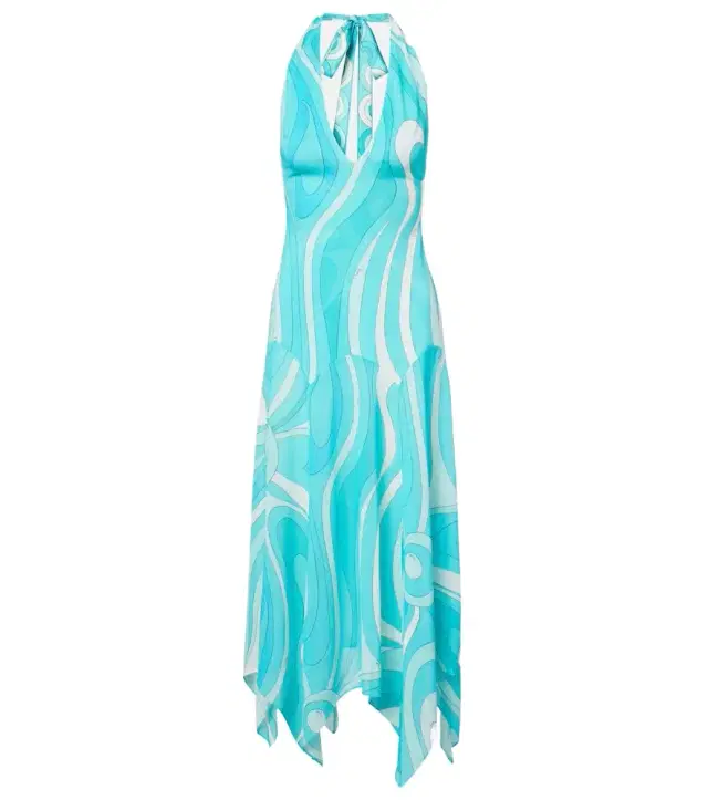 Pucci Iride halterneck jersey midi dress