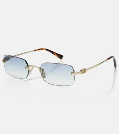 Miu Miu Logo rectangular sunglasses | Thumbnail 3 Miu Miu Logo rectangular sunglasses | Thumbnail 3