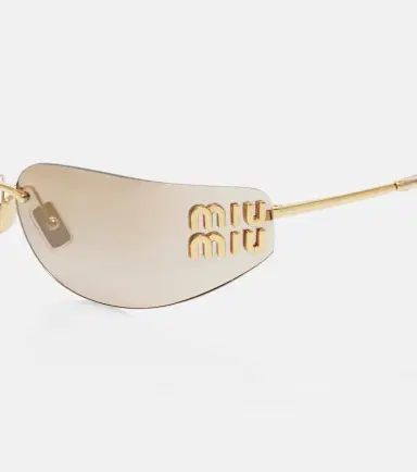 Miu Miu Logo oval sunglasses | Thumbnail 2