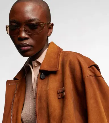 Miu Miu Logo oval sunglasses | Thumbnail 5