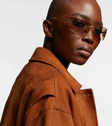 Miu Miu Logo oval sunglasses | Thumbnail 6